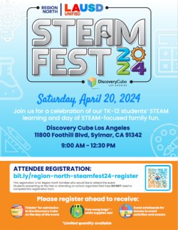 Region North STEAM Fest Informational Flyer